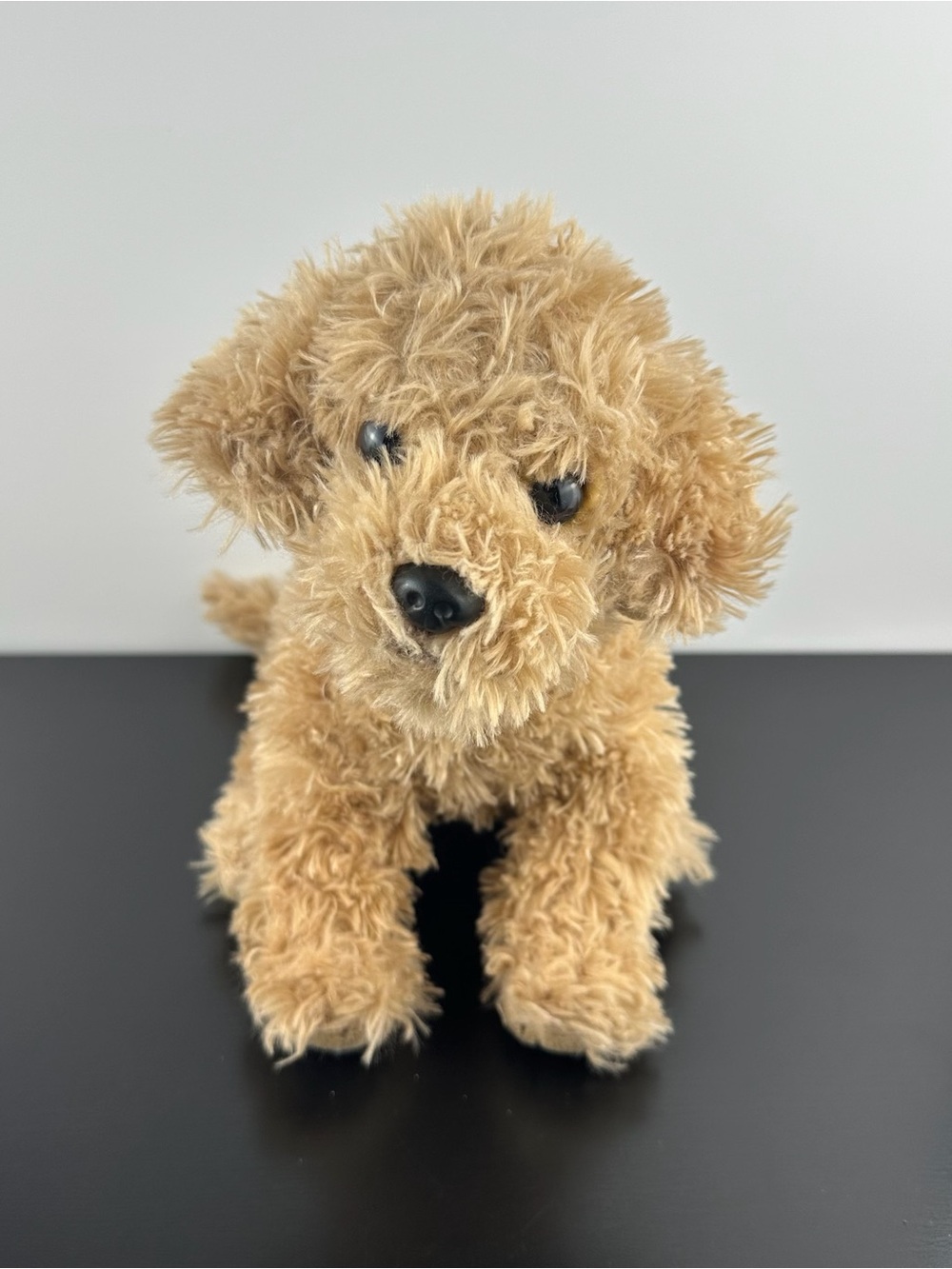 Bearington Collection Labradoodle Puppy Dog 10” Tan Curly Labrador Poodle Plush
